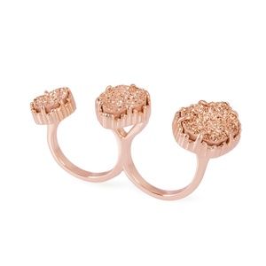Naomi Ring Rose Gold Drusy - Kendra Scott